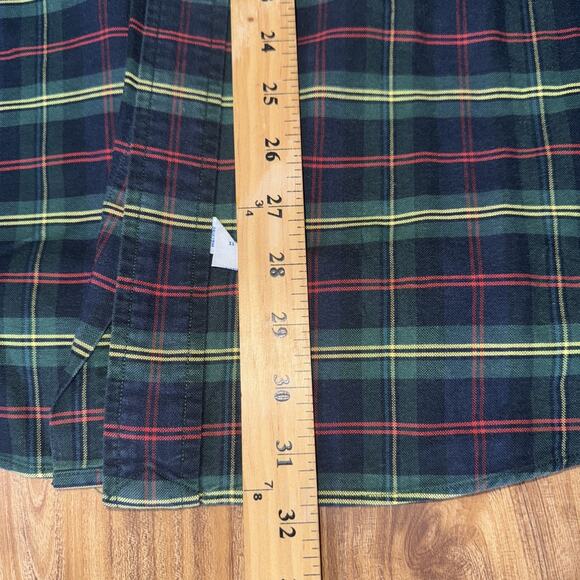 Vintage‎ 90s Polo Ralph Lauren The Big Shirt Men’s Large Green Tartan Plaid - Picture 5 of 5